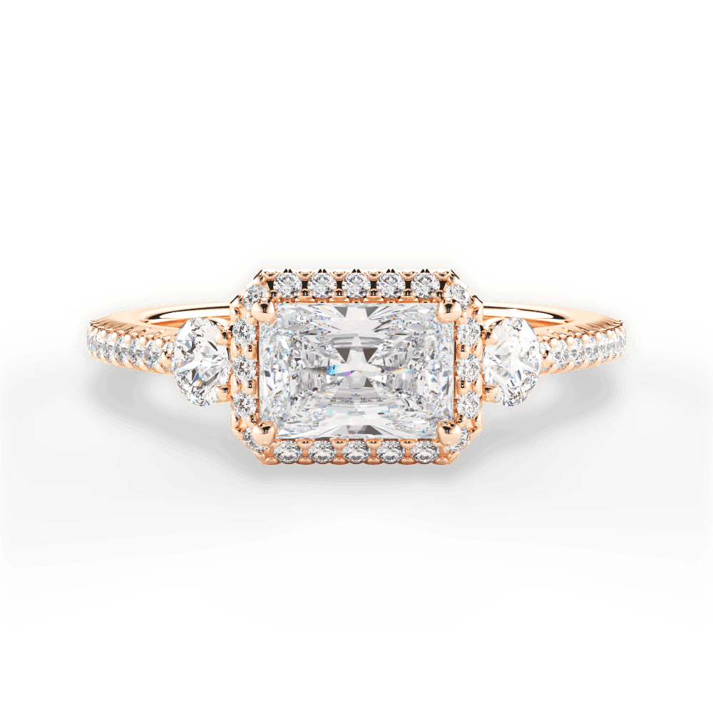 14kt Rose Gold/18kt Rose Gold/radiant/top