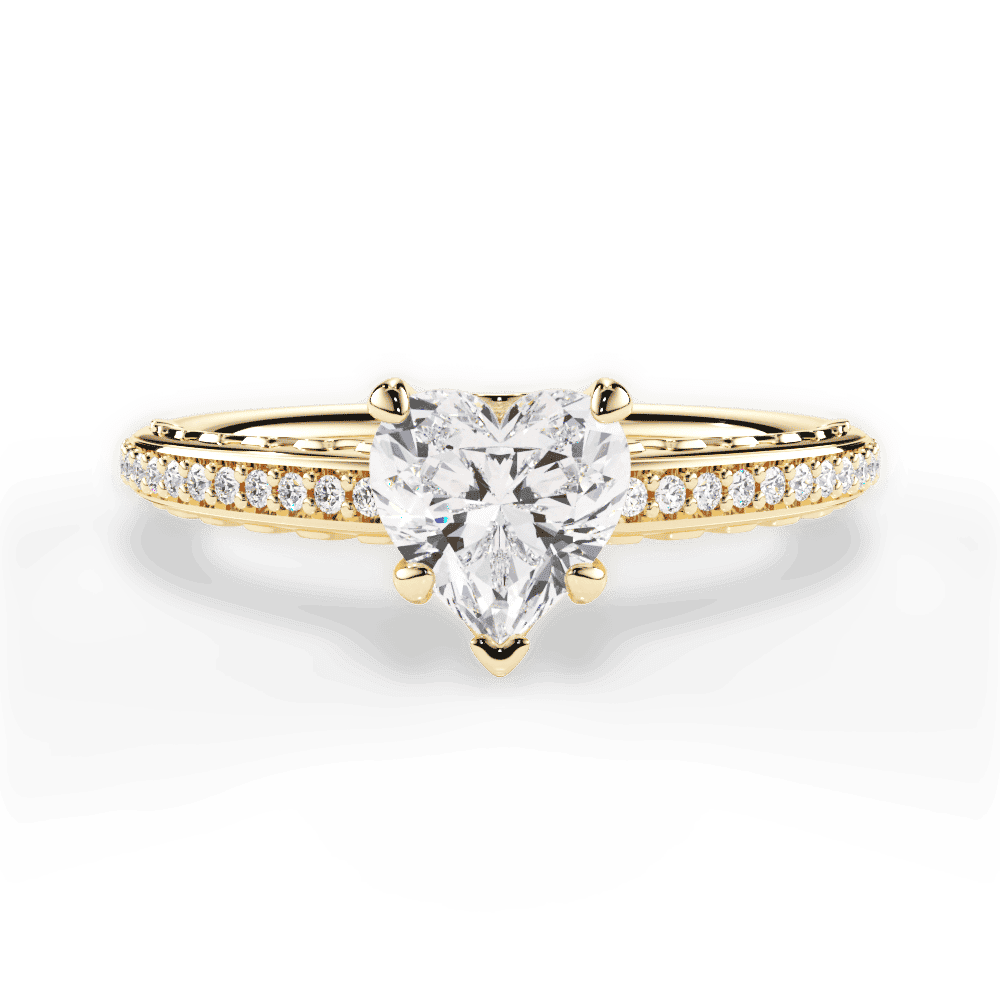 14kt Yellow Gold/18kt Yellow Gold/heart/top