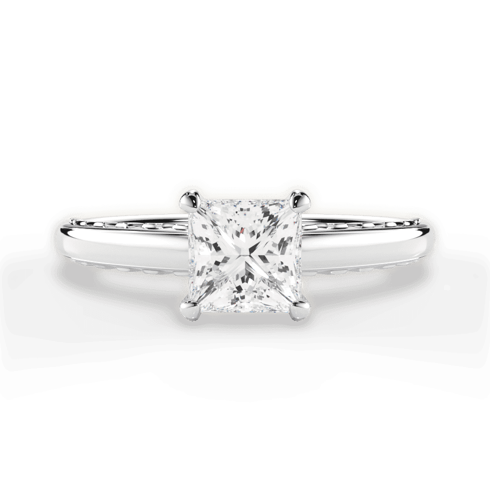 14kt White Gold/18kt White Gold/Platinum/princess/top