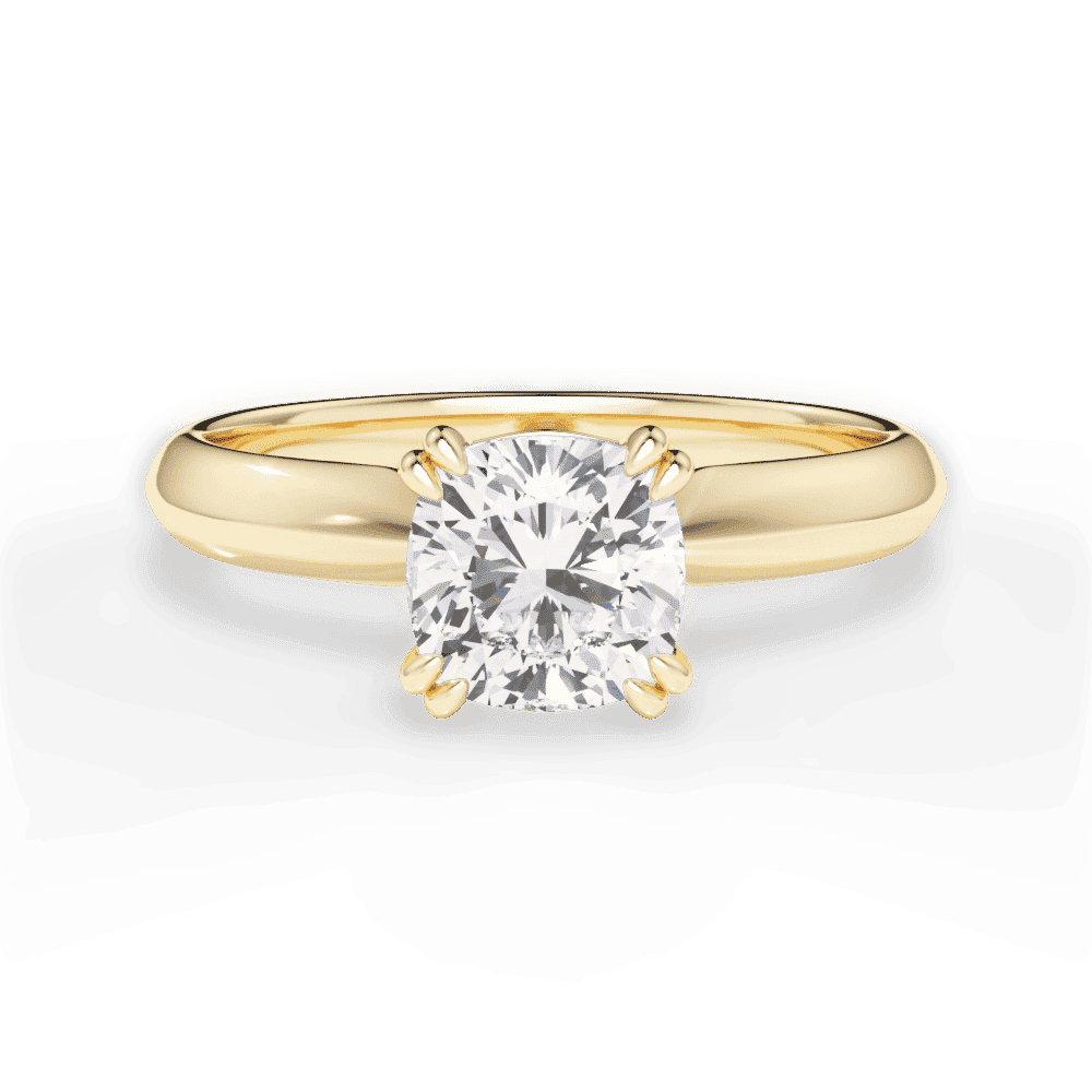 14kt Yellow Gold/18kt Yellow Gold/cushion/top