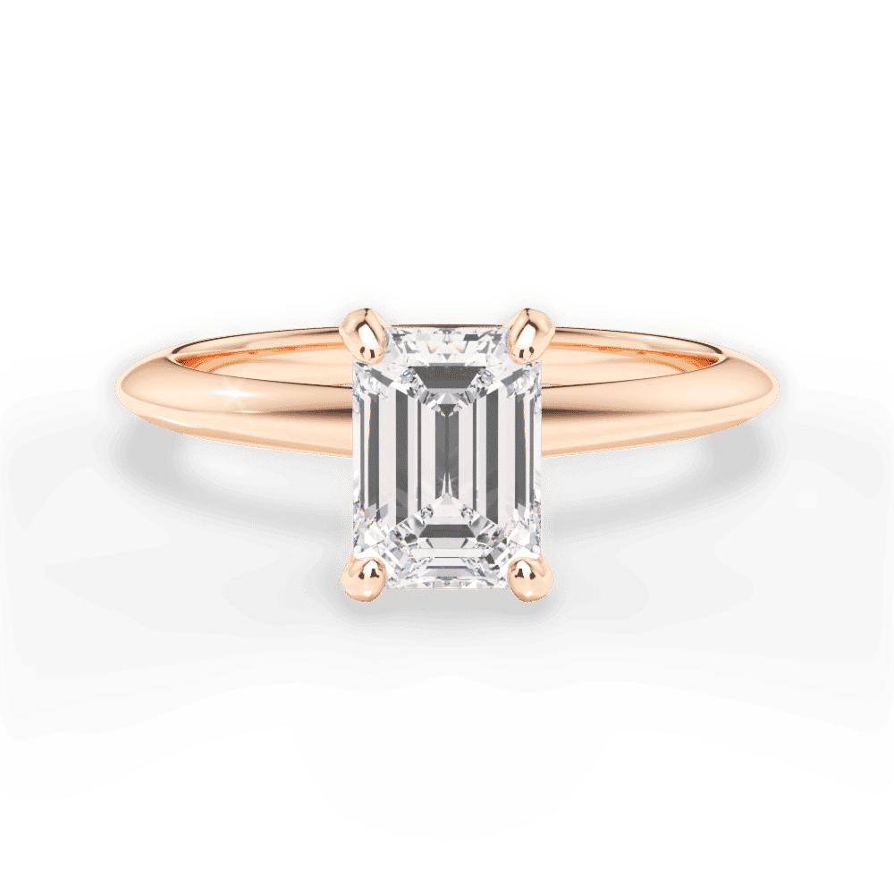 14kt Rose Gold/18kt Rose Gold/emerald/top