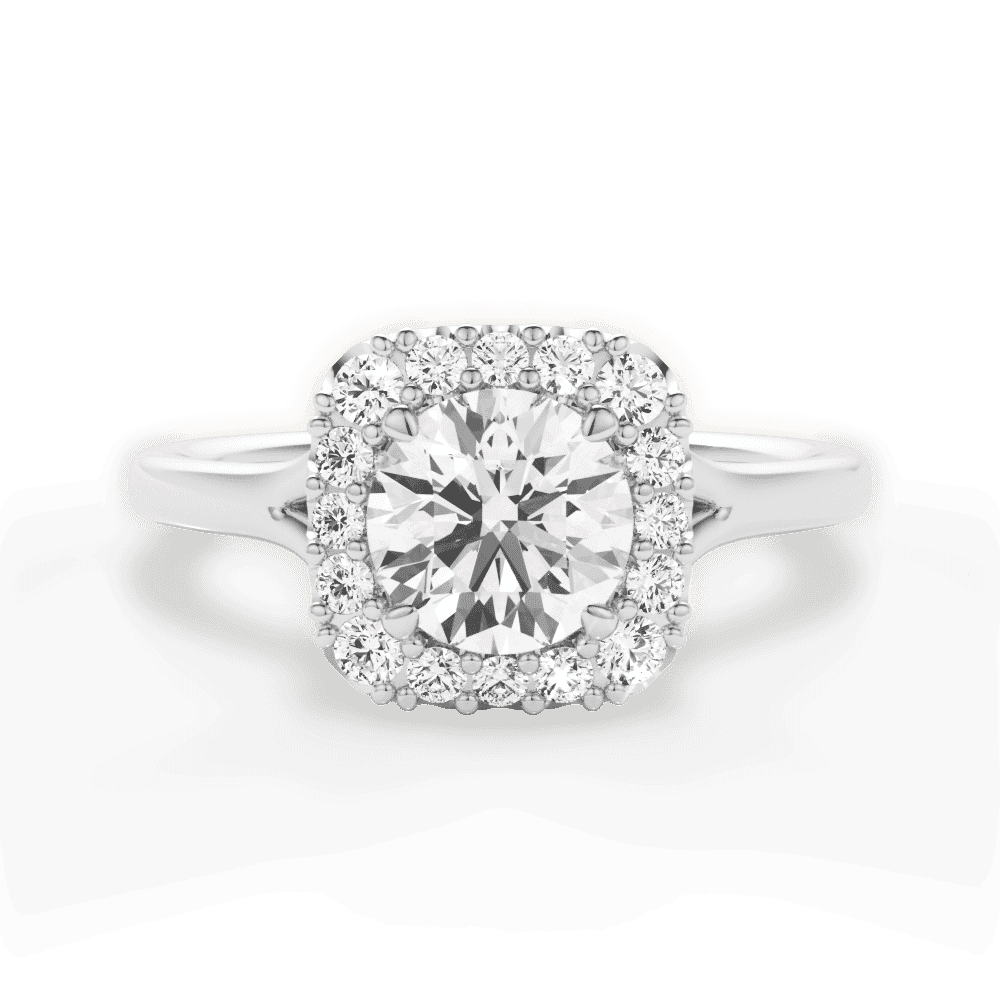 14kt White Gold/18kt White Gold/Platinum/round/top