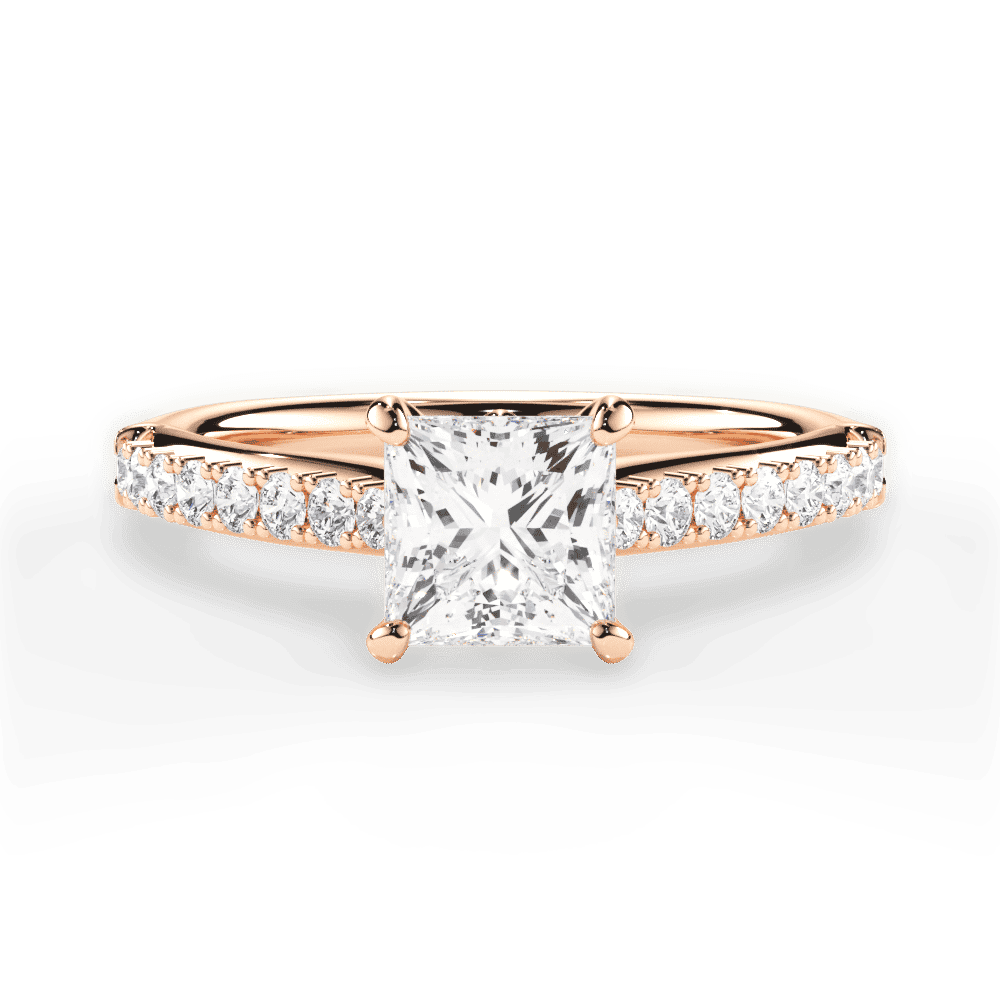 14kt Rose Gold/18kt Rose Gold/princess/top
