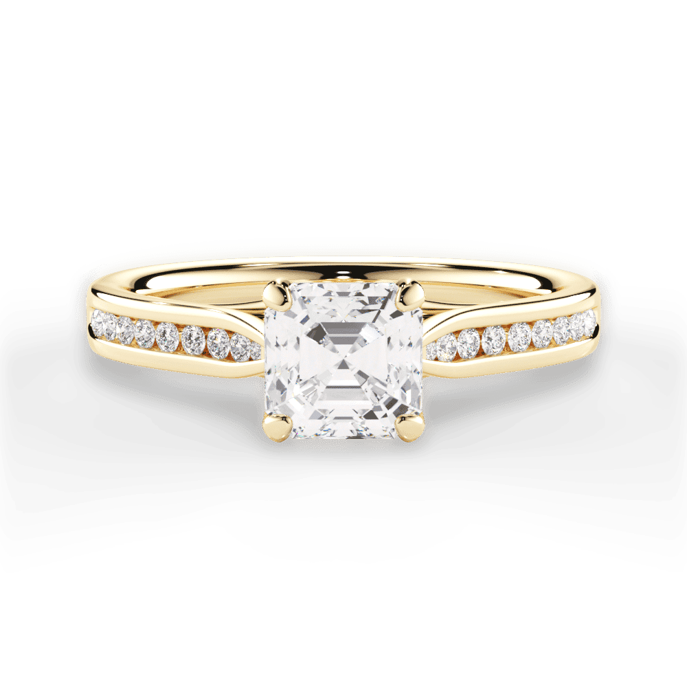 14kt Yellow Gold/18kt Yellow Gold/asscher/top