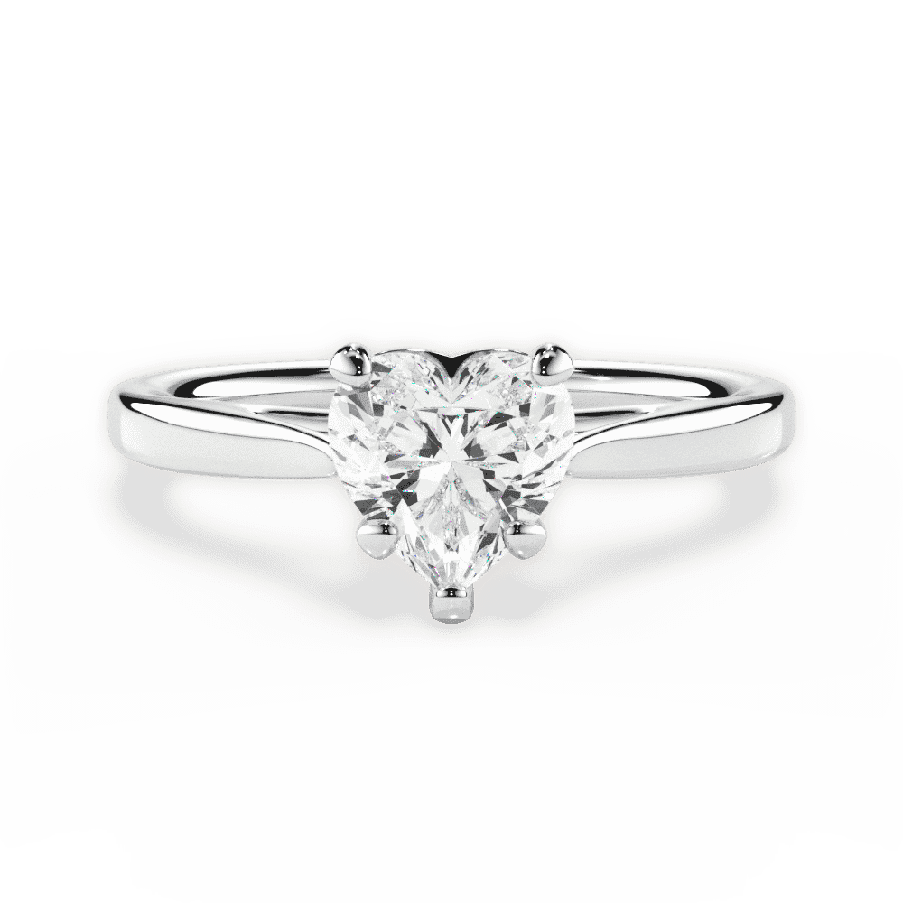 14kt White Gold/18kt White Gold/Platinum/heart/top