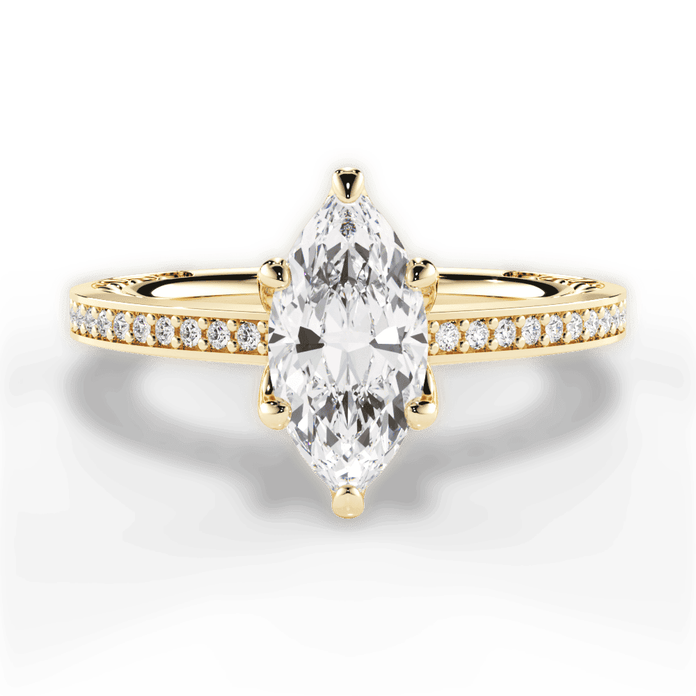 14kt Yellow Gold/18kt Yellow Gold/marquise/top