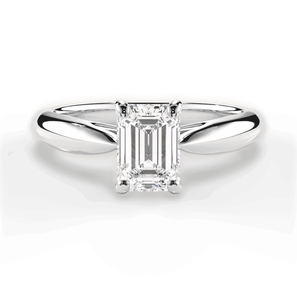 14kt White Gold/18kt White Gold/Platinum/emerald/top