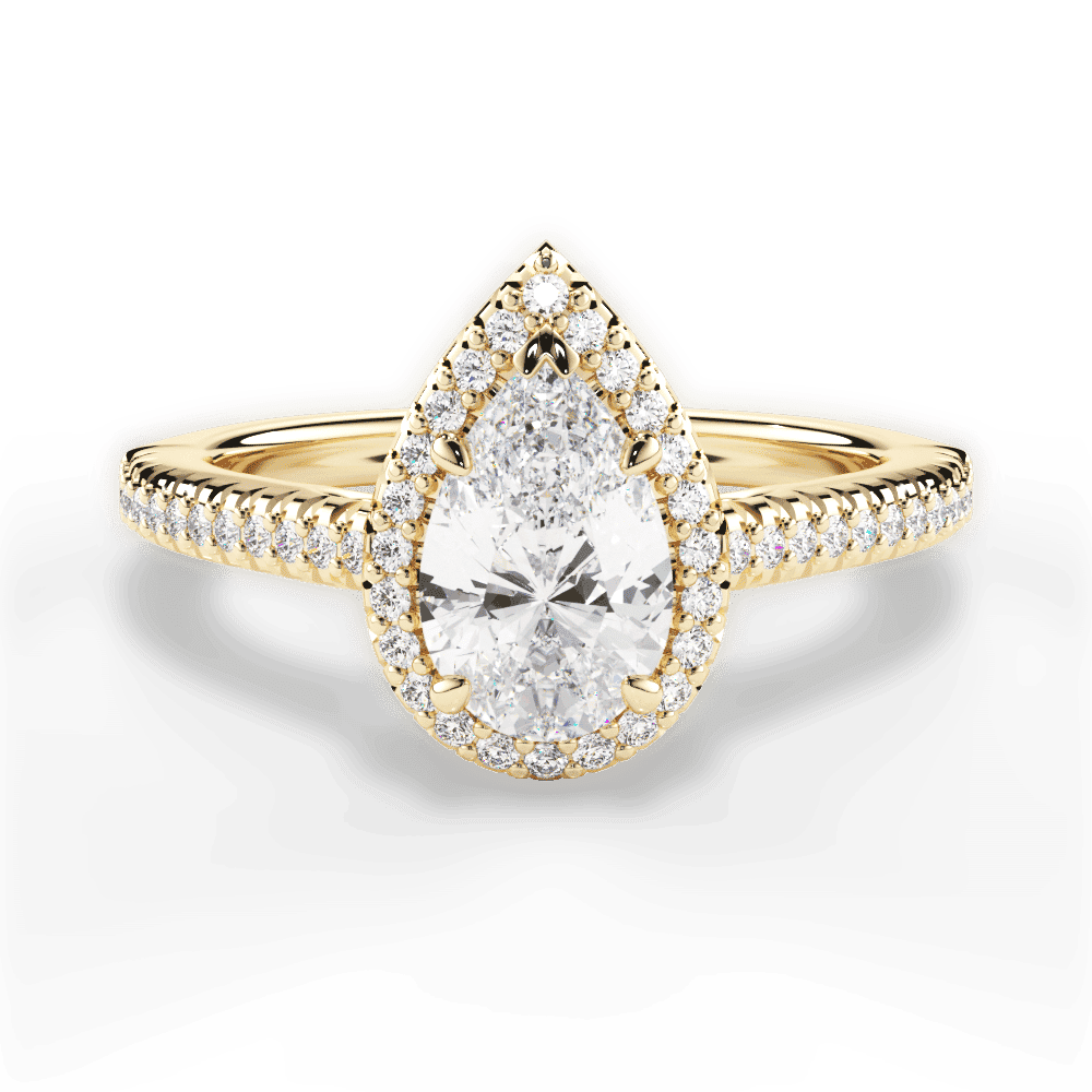 14kt Yellow Gold/18kt Yellow Gold/pear/top