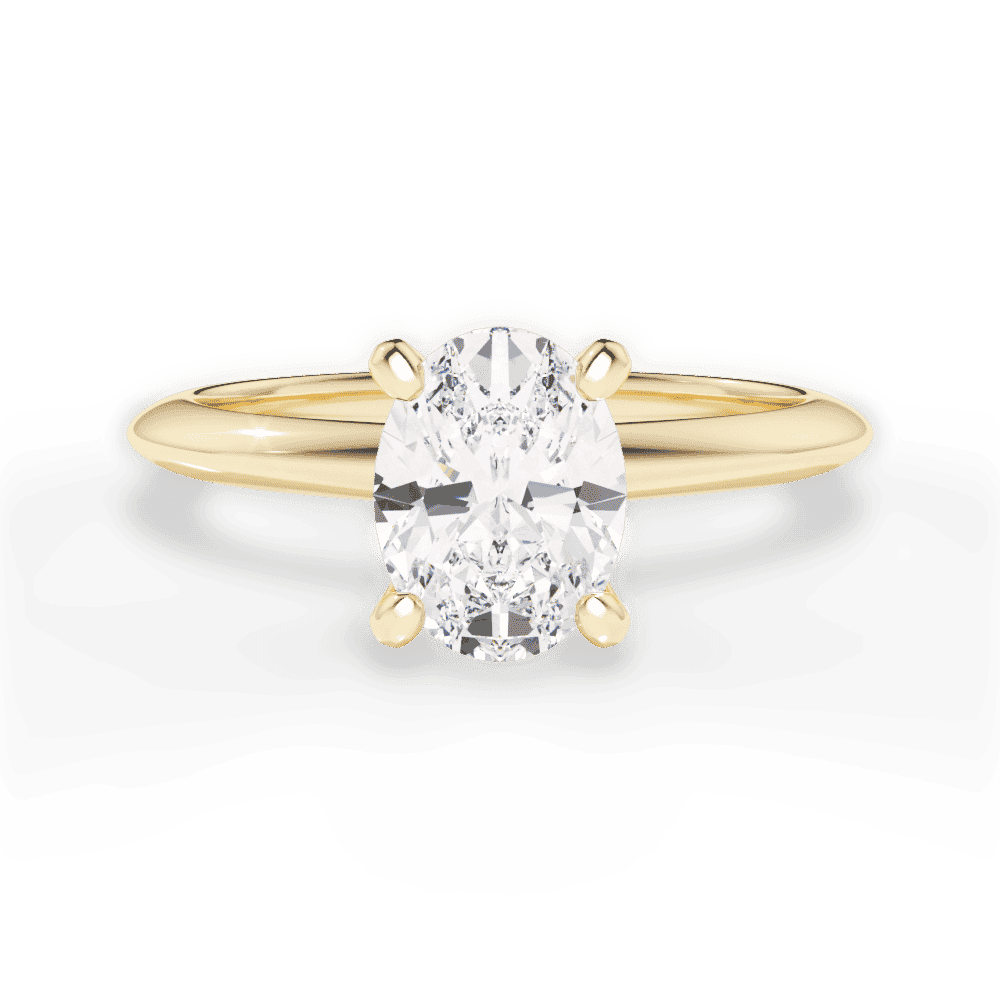14kt Yellow Gold/18kt Yellow Gold/oval/top