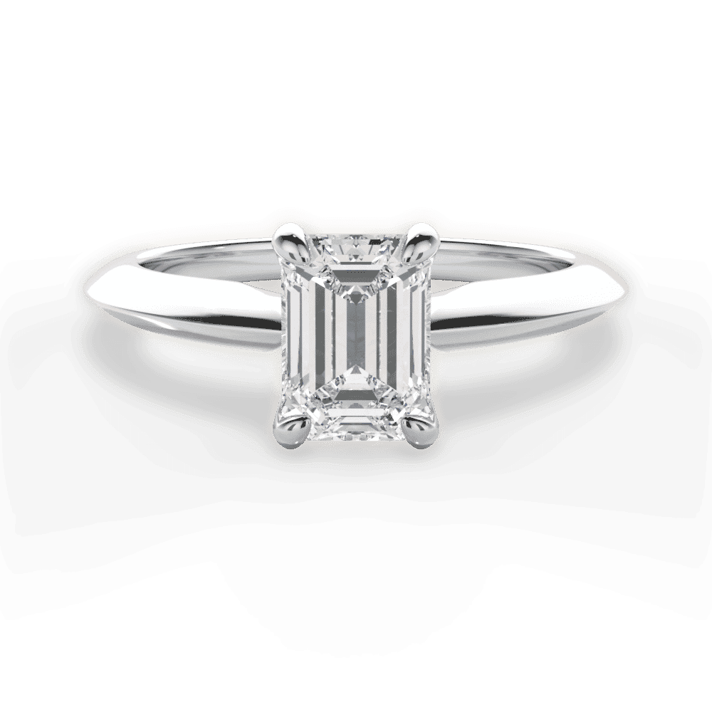 14kt White Gold/18kt White Gold/Platinum/emerald/top