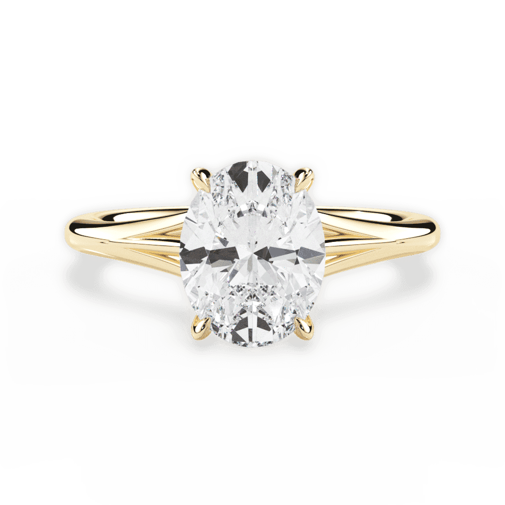 14kt Yellow Gold/18kt Yellow Gold/oval/top