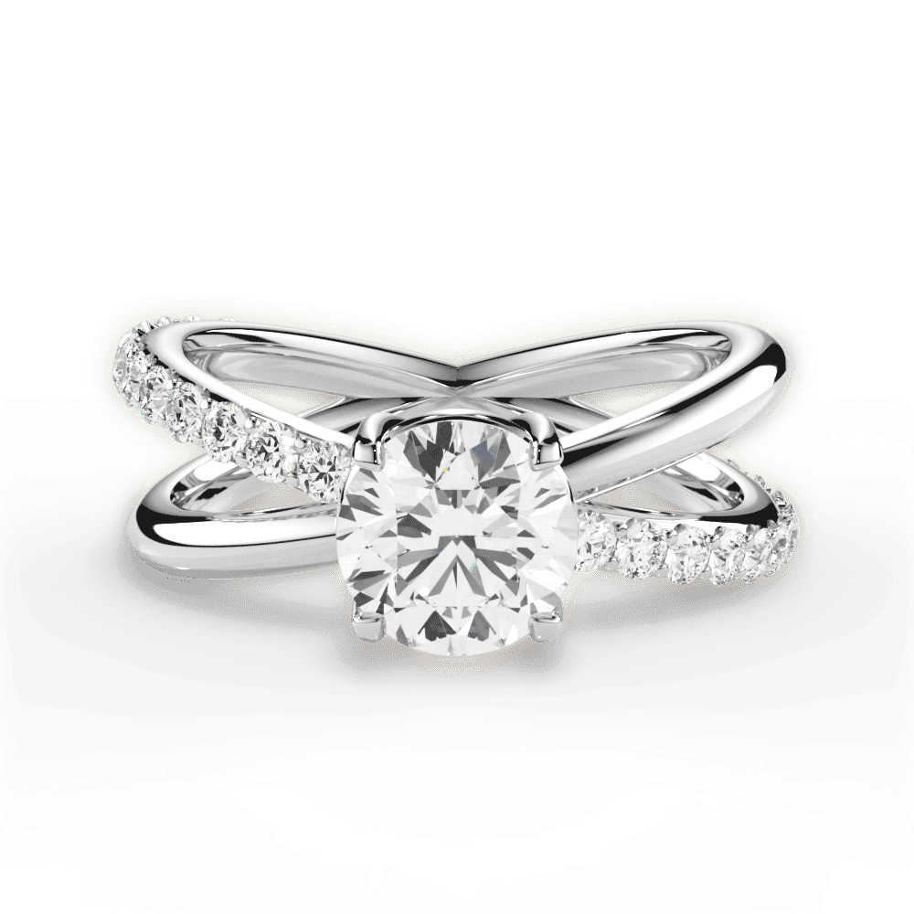 14kt White Gold/18kt White Gold/Platinum/round/top