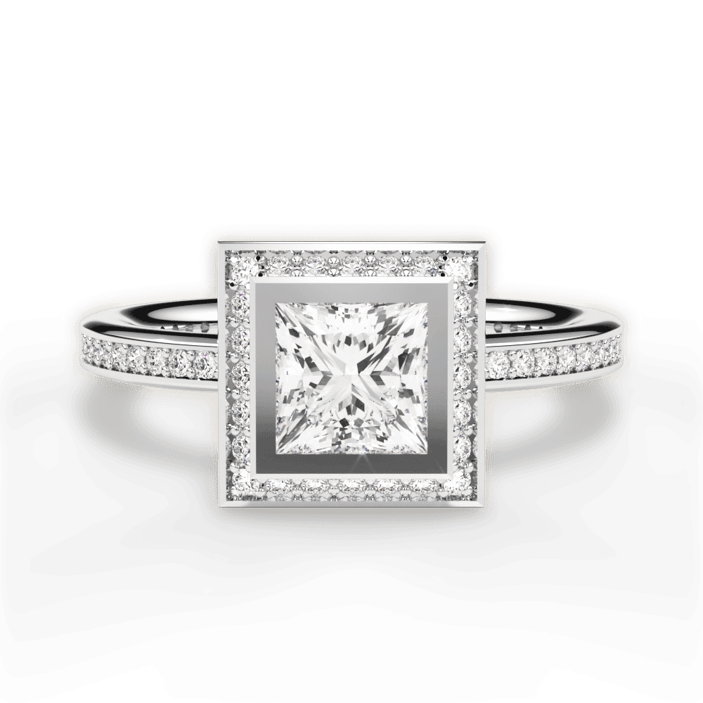 14kt White Gold/18kt White Gold/Platinum/princess/top