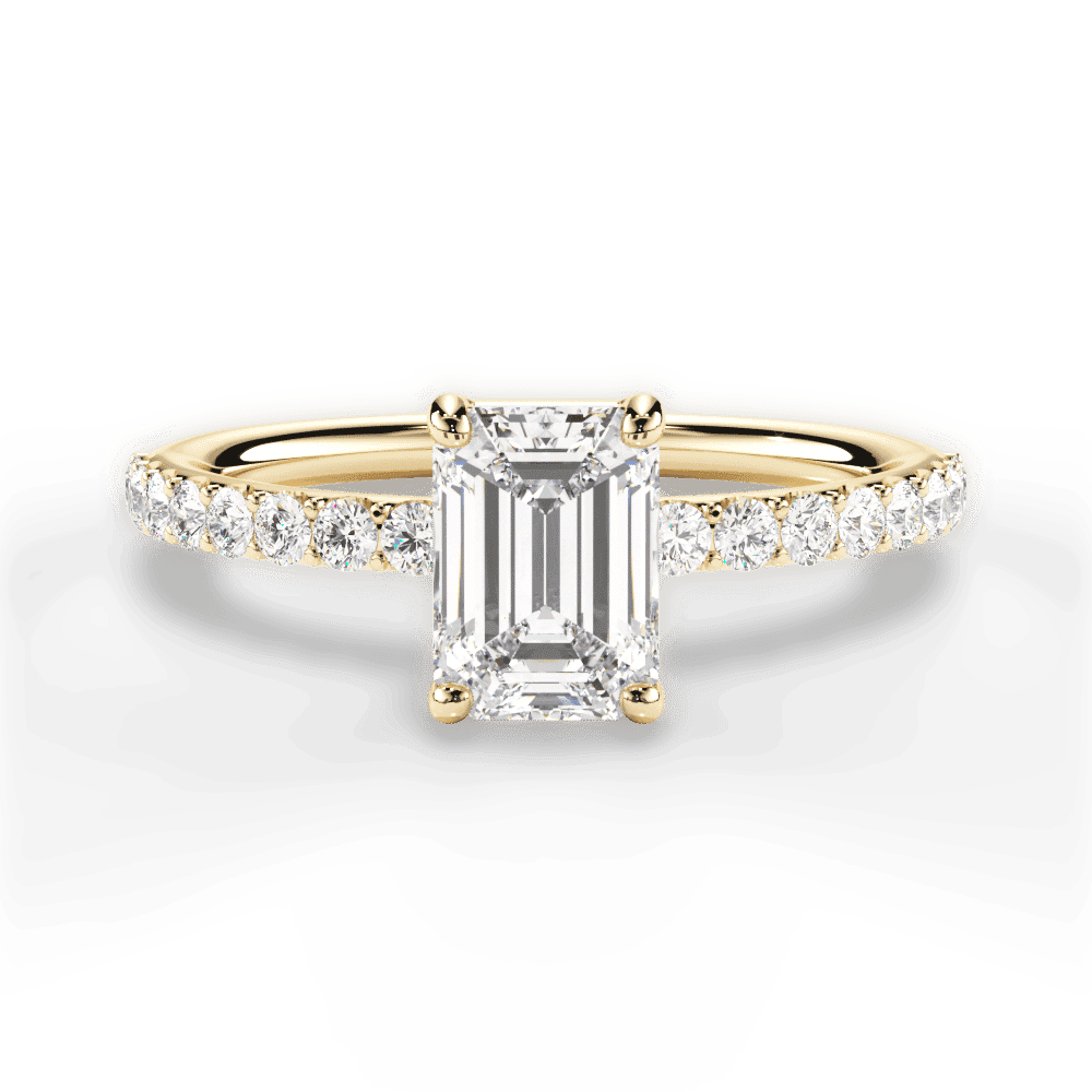 14kt Yellow Gold/18kt Yellow Gold/emerald/top