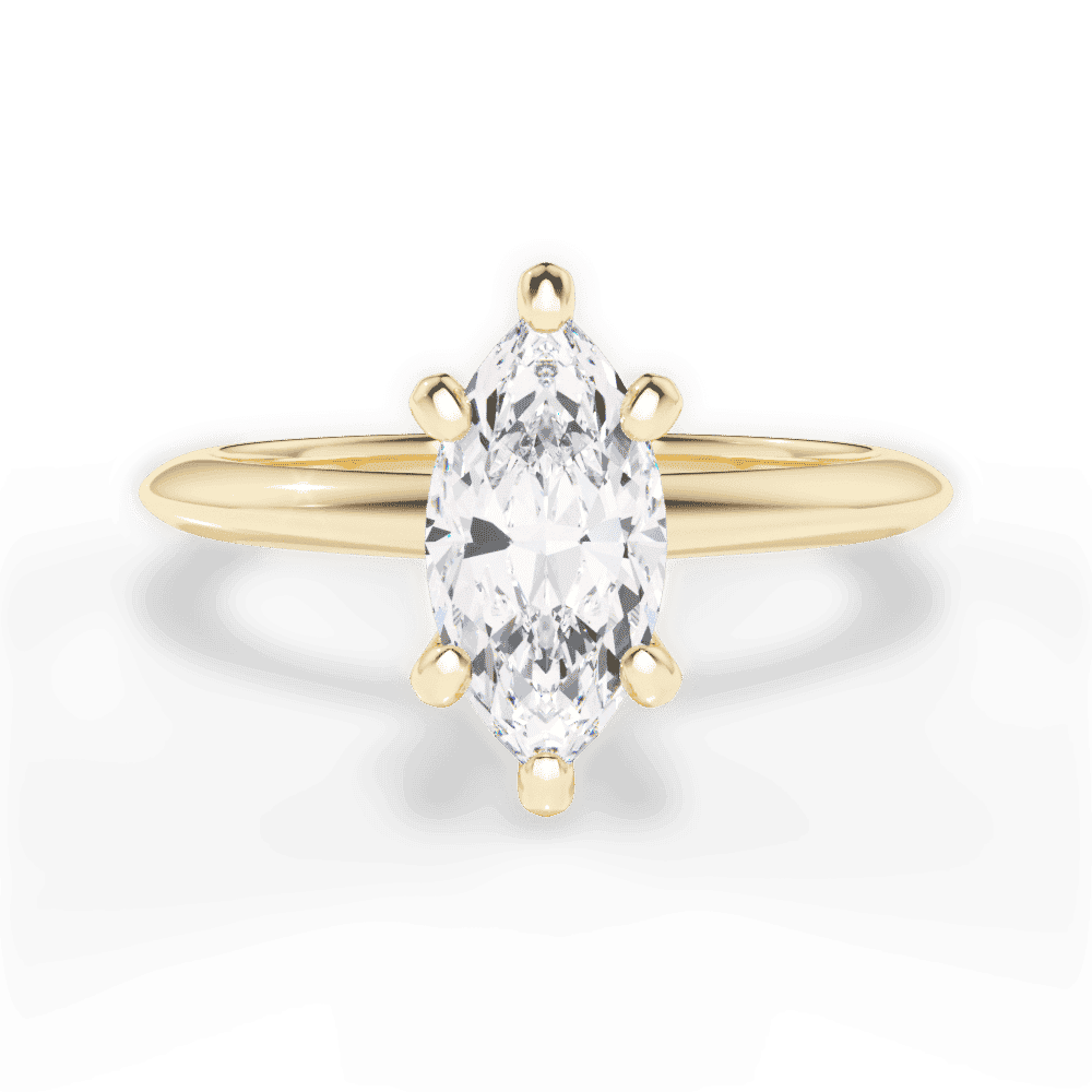 14kt Yellow Gold/18kt Yellow Gold/marquise/top