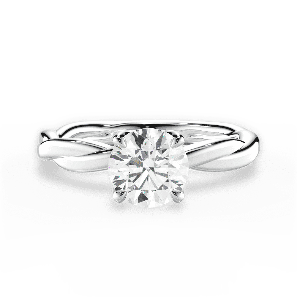 14kt White Gold/18kt White Gold/Platinum/round/top