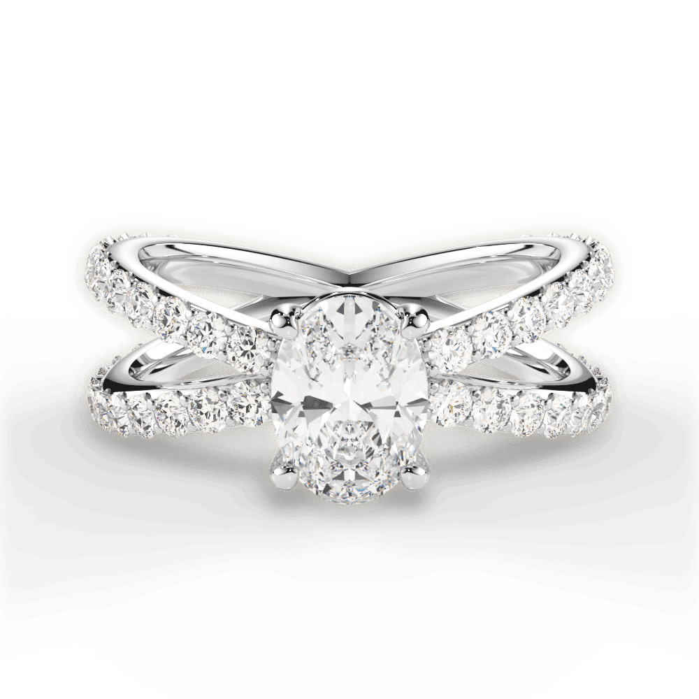14kt White Gold/18kt White Gold/Platinum/oval/top