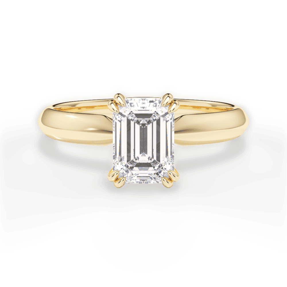 14kt Yellow Gold/18kt Yellow Gold/emerald/top