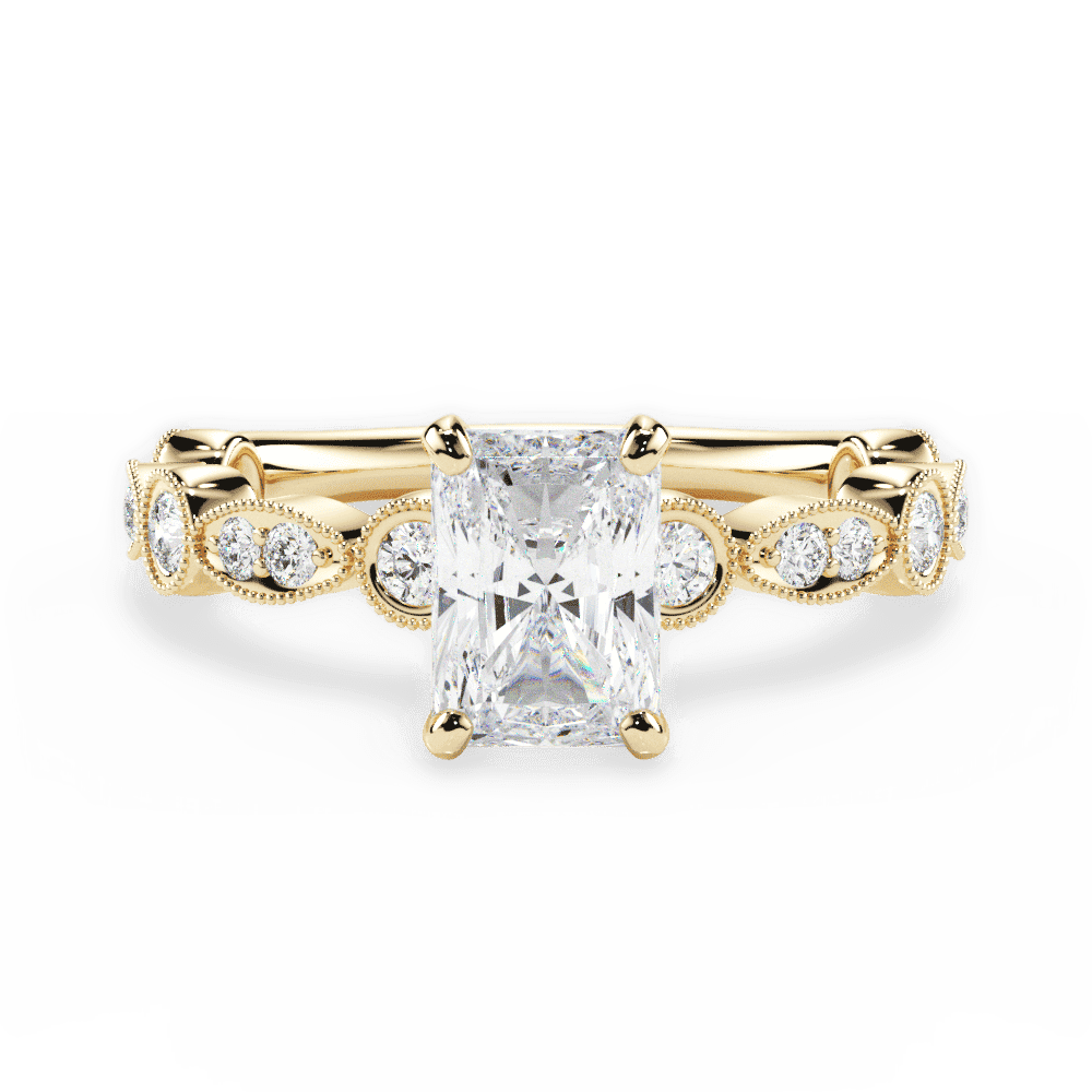 14kt Yellow Gold/18kt Yellow Gold/radiant/top