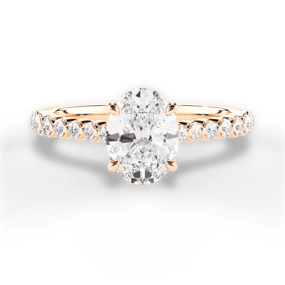 14kt Rose Gold/18kt Rose Gold/oval/top