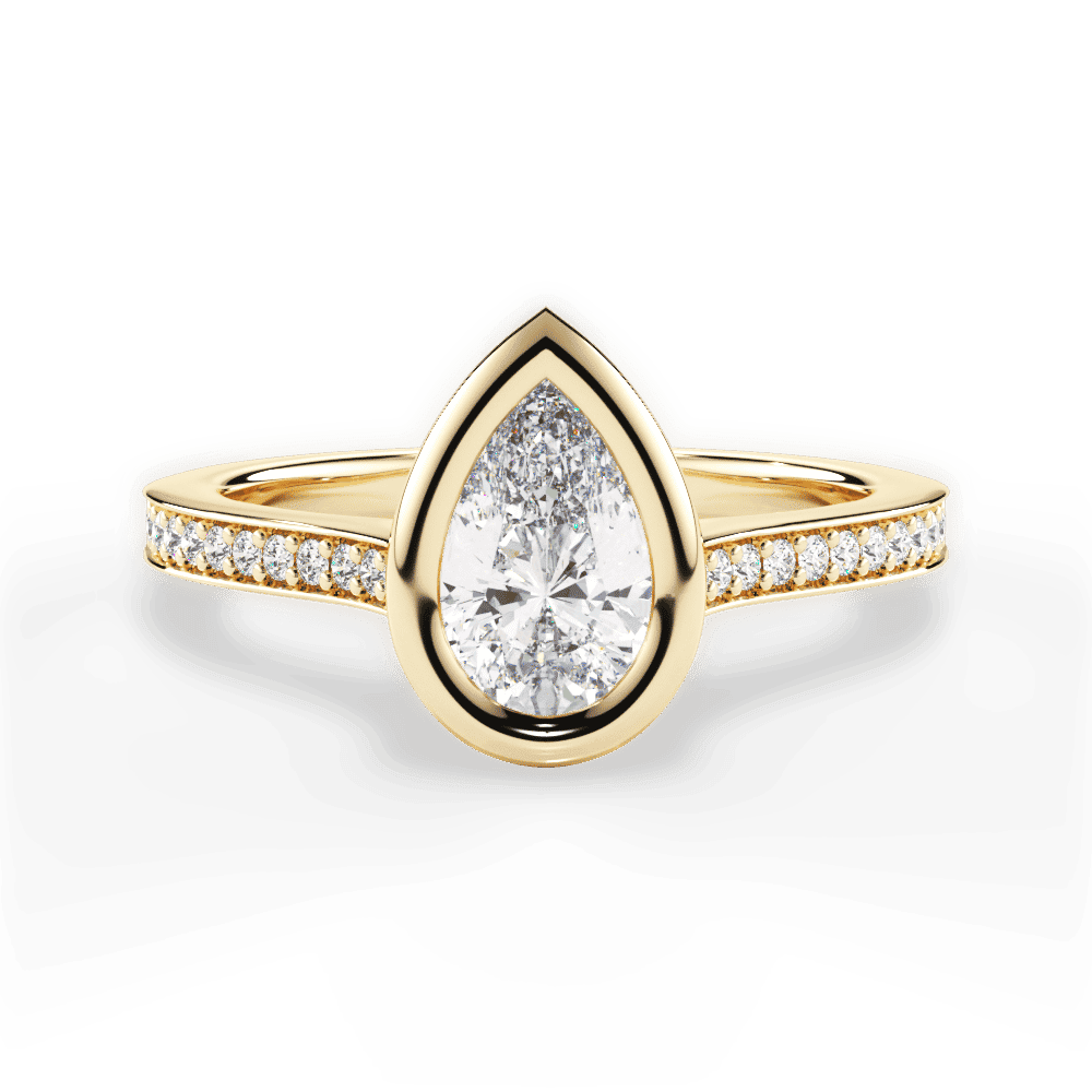 14kt Yellow Gold/18kt Yellow Gold/pear/top
