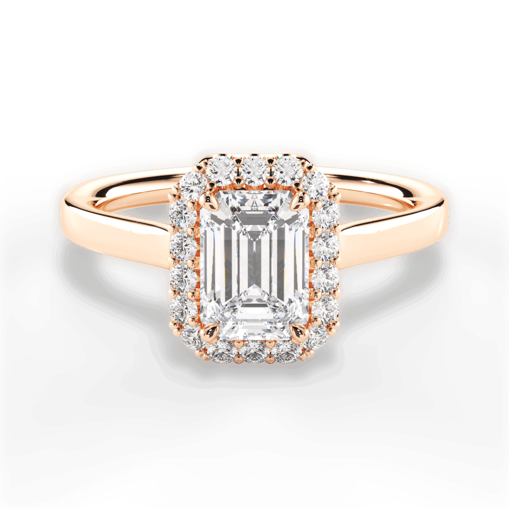 14kt Rose Gold/18kt Rose Gold/emerald/top