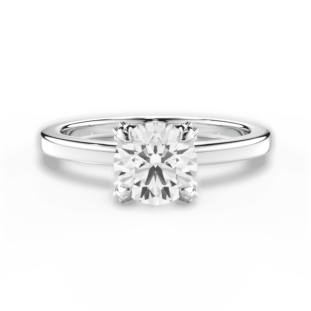 14kt White Gold/18kt White Gold/Platinum/round/top