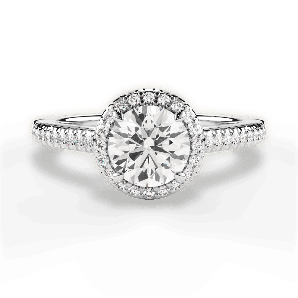 14kt White Gold/18kt White Gold/Platinum/round/top