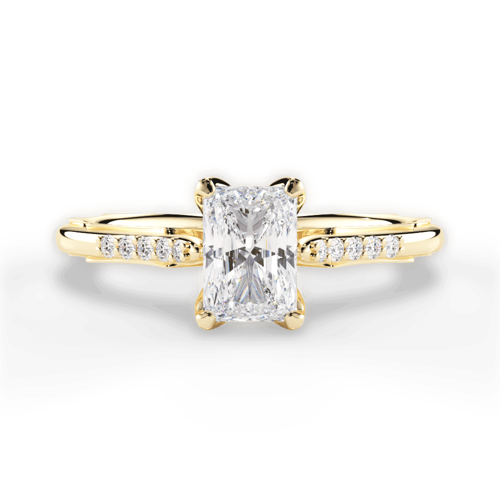 14kt Yellow Gold/18kt Yellow Gold/radiant/top