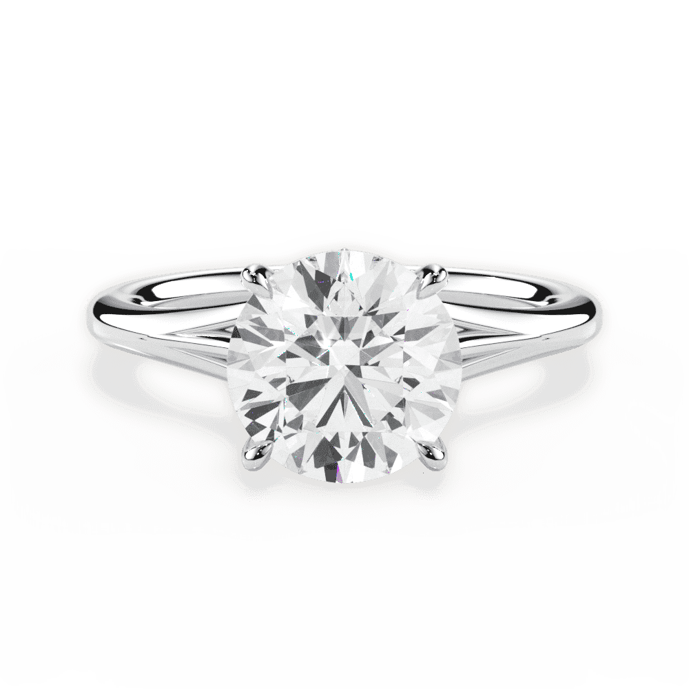 14kt White Gold/18kt White Gold/Platinum/round/top