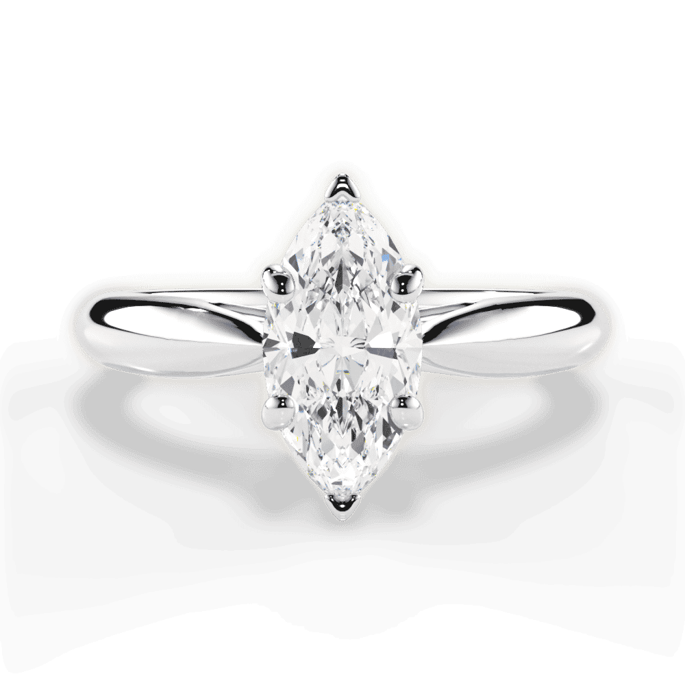 14kt White Gold/18kt White Gold/Platinum/marquise/top