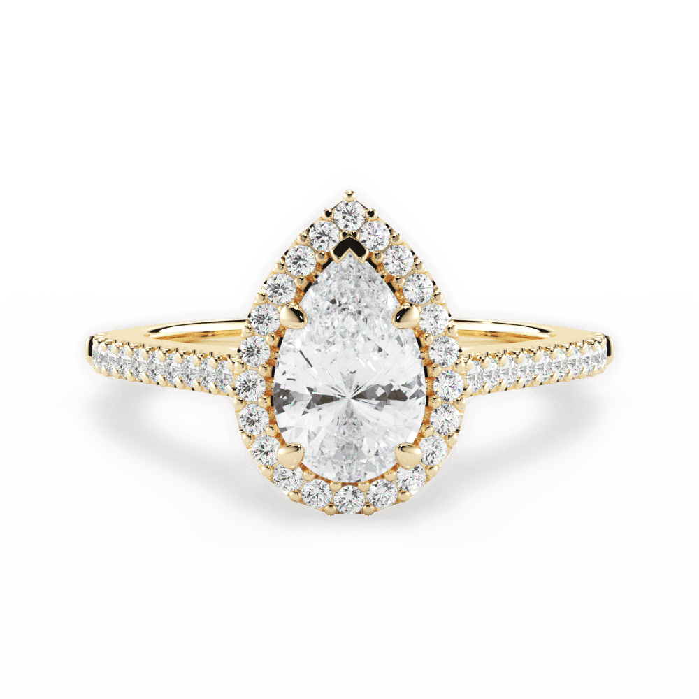 14kt Yellow Gold/18kt Yellow Gold/pear/top
