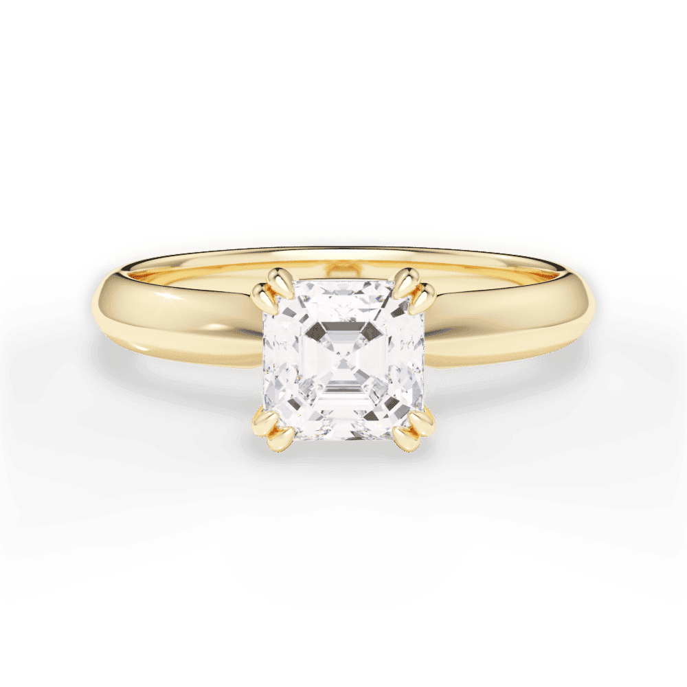 14kt Yellow Gold/18kt Yellow Gold/asscher/top
