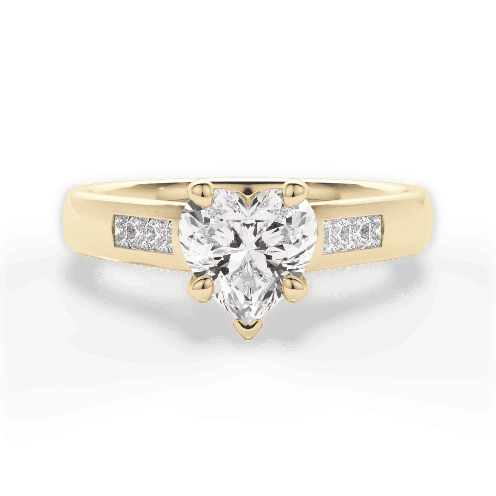 14kt Yellow Gold/18kt Yellow Gold/heart/top