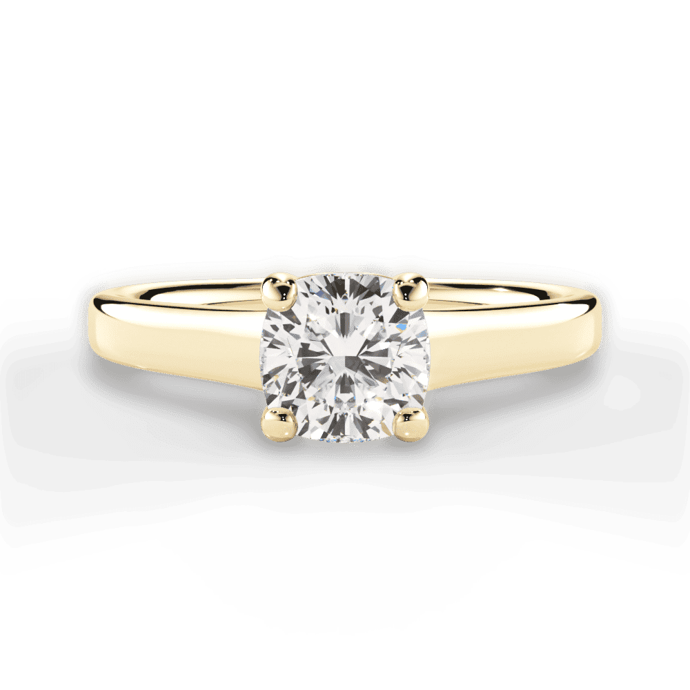 14kt Yellow Gold/18kt Yellow Gold/cushion/top