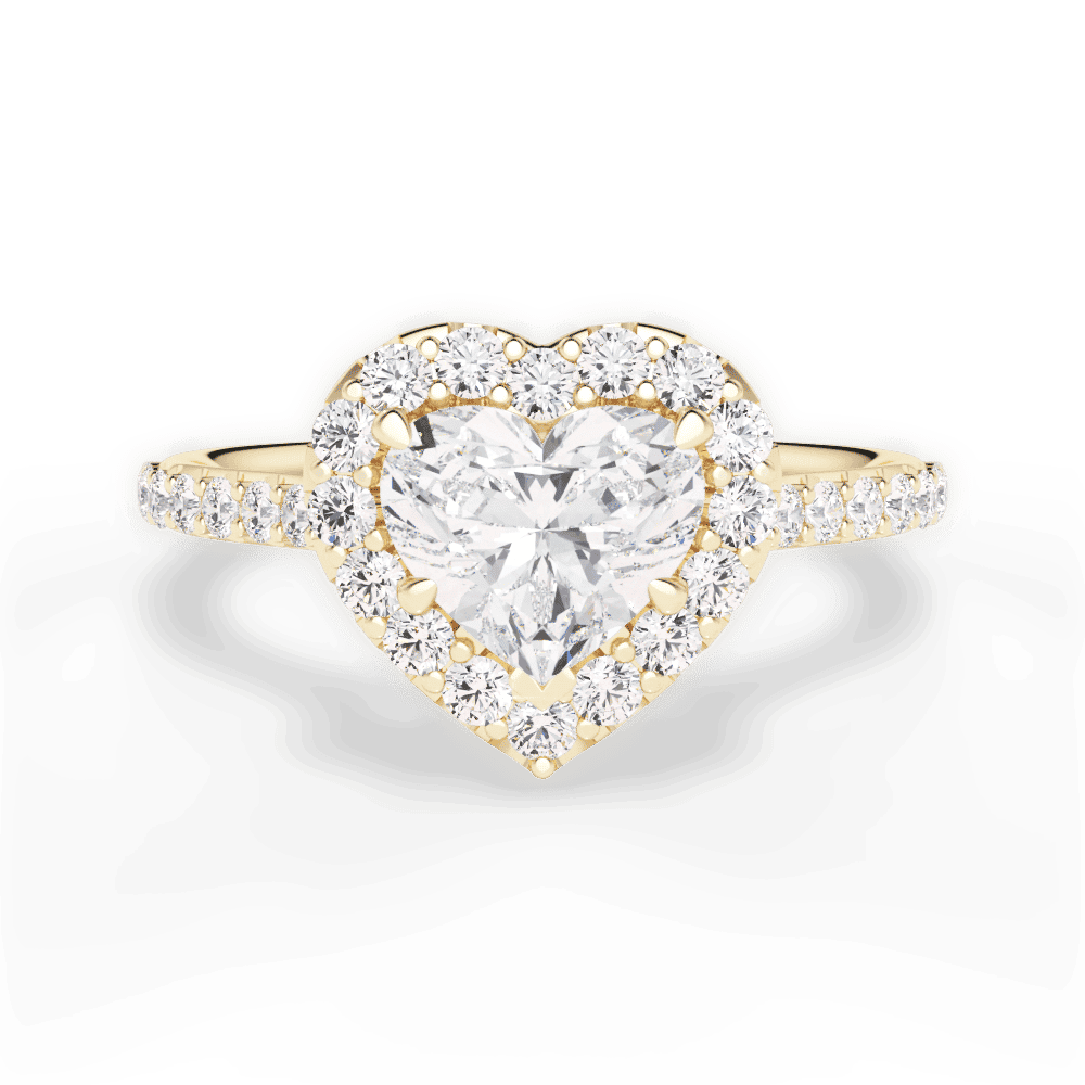 14kt Yellow Gold/18kt Yellow Gold/heart/top