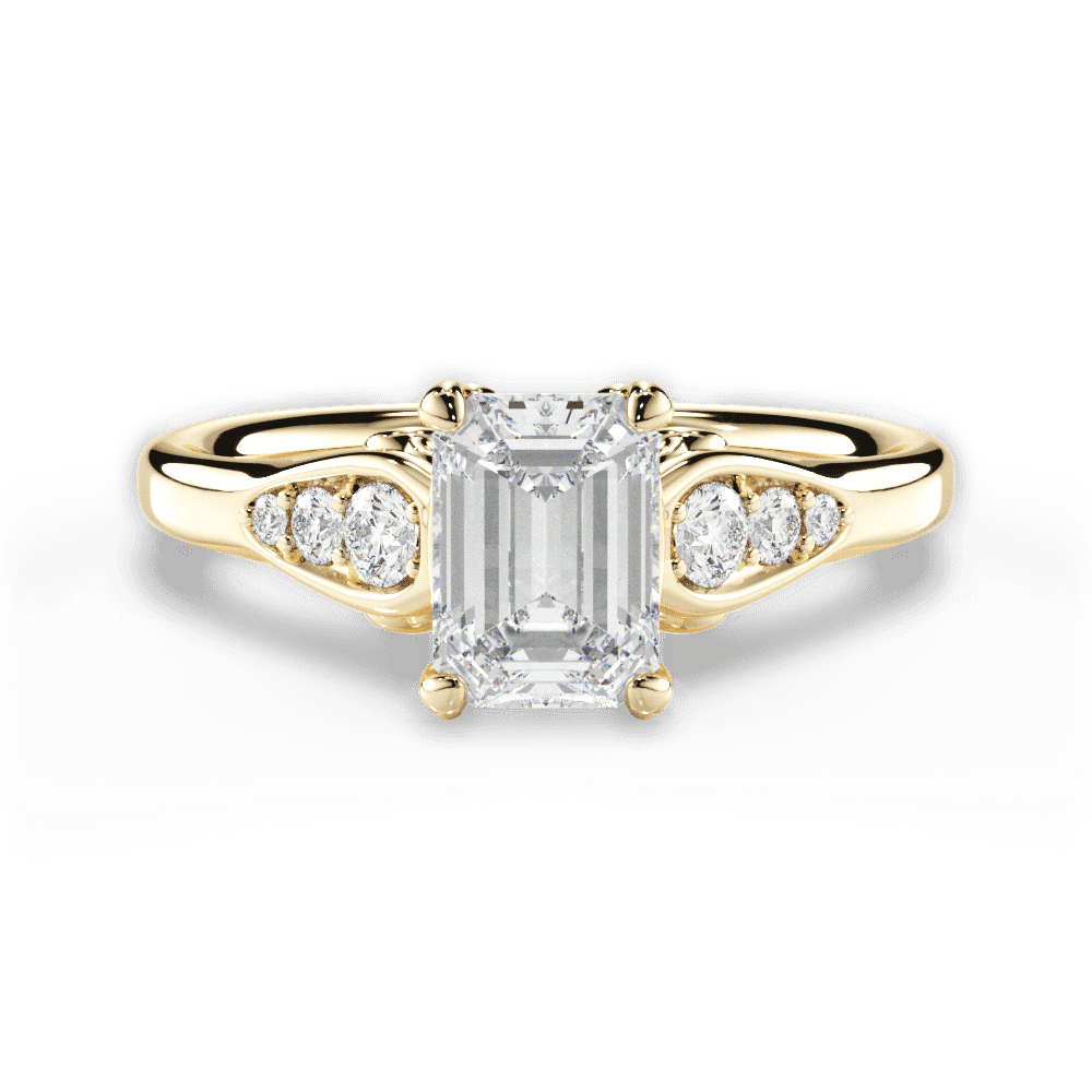 14kt Yellow Gold/18kt Yellow Gold/emerald/top