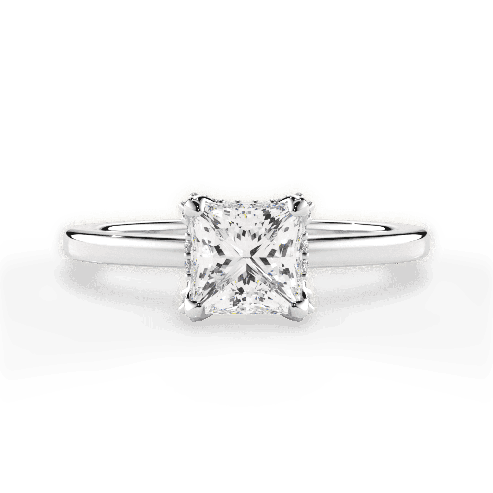14kt White Gold/18kt White Gold/Platinum/princess/top