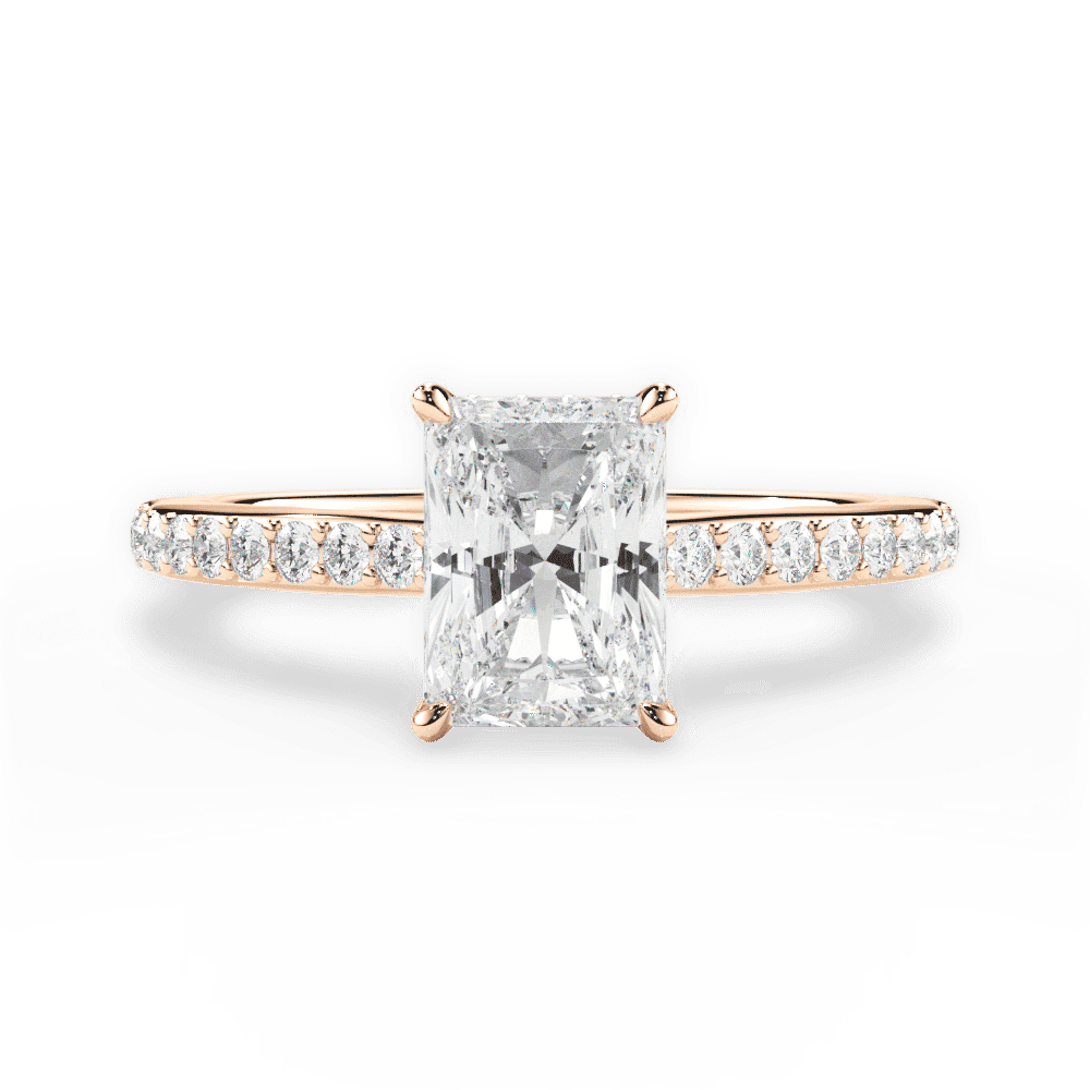 14kt Rose Gold/18kt Rose Gold/radiant/top