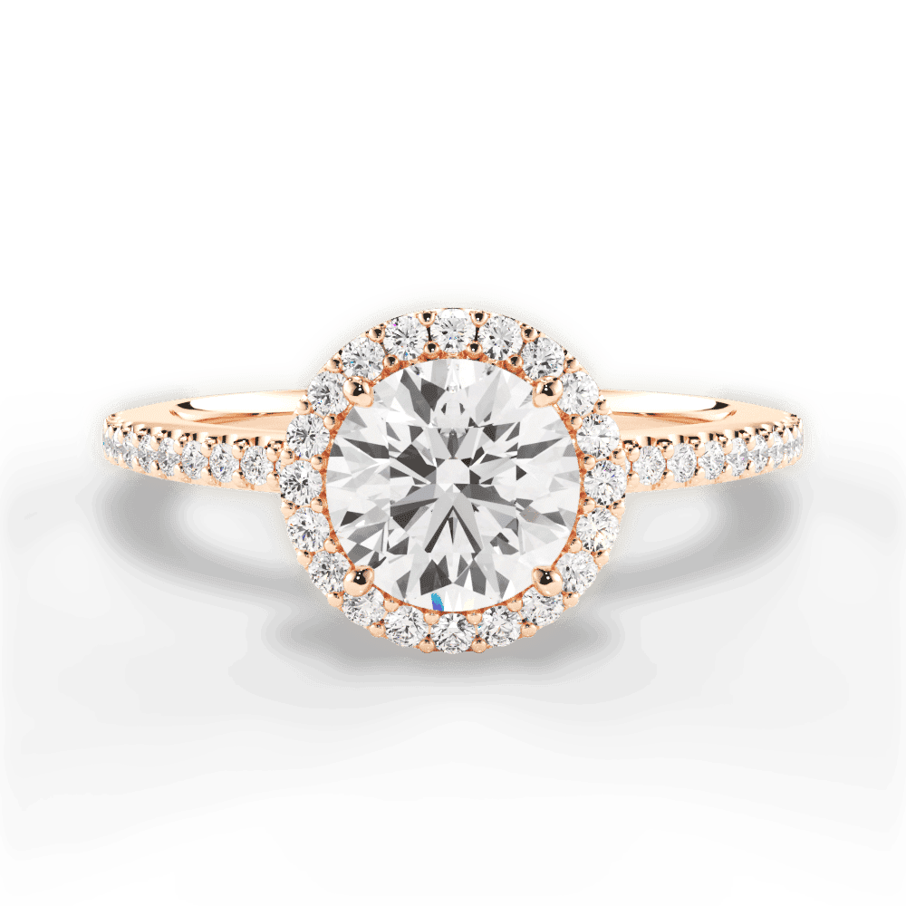 14kt Rose Gold/18kt Rose Gold/round/top
