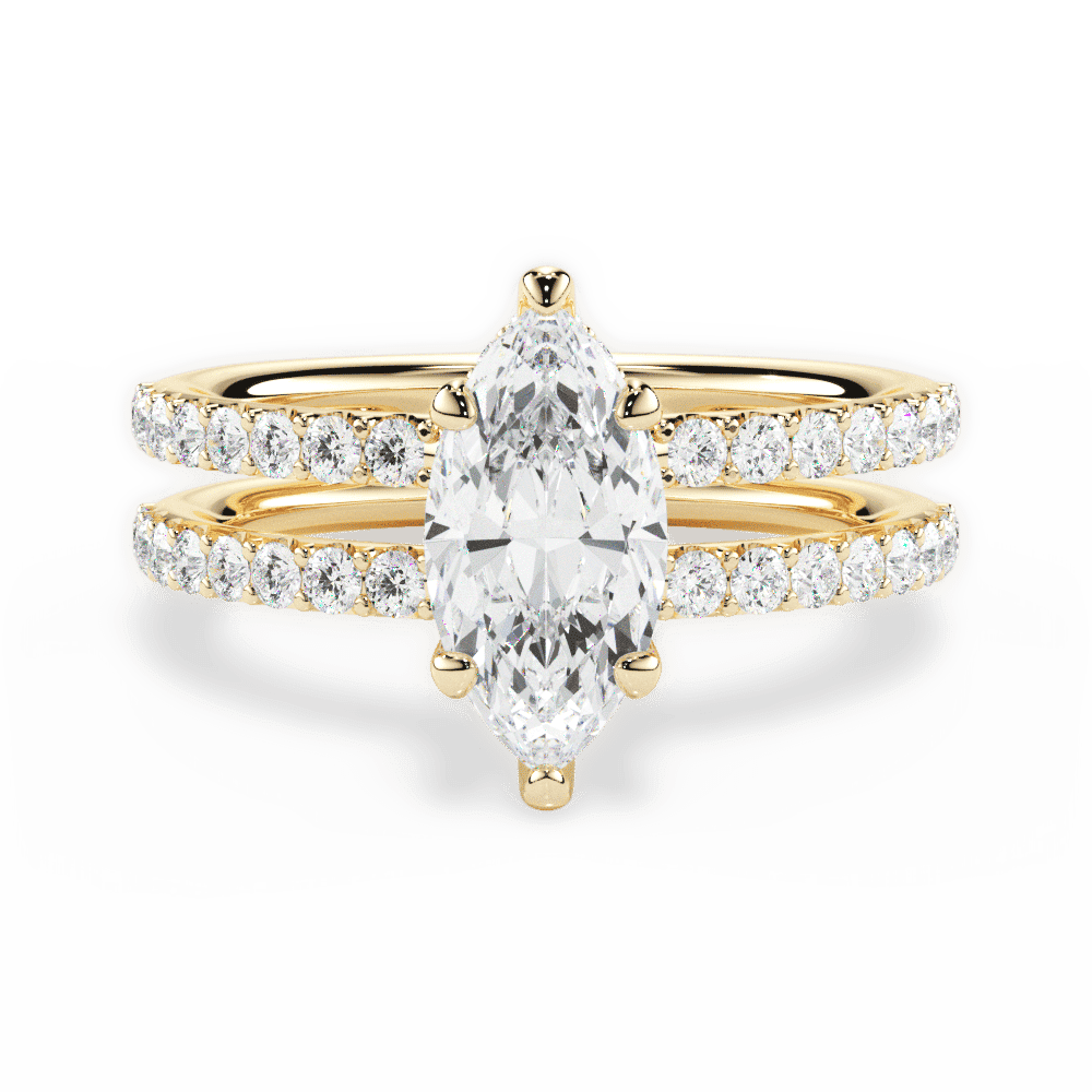 14kt Yellow Gold/18kt Yellow Gold/marquise/top