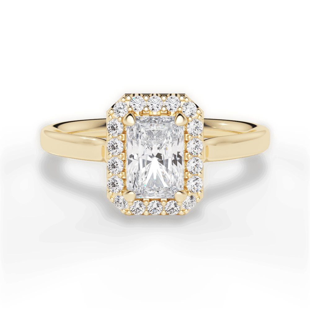 14kt Yellow Gold/18kt Yellow Gold/radiant/top