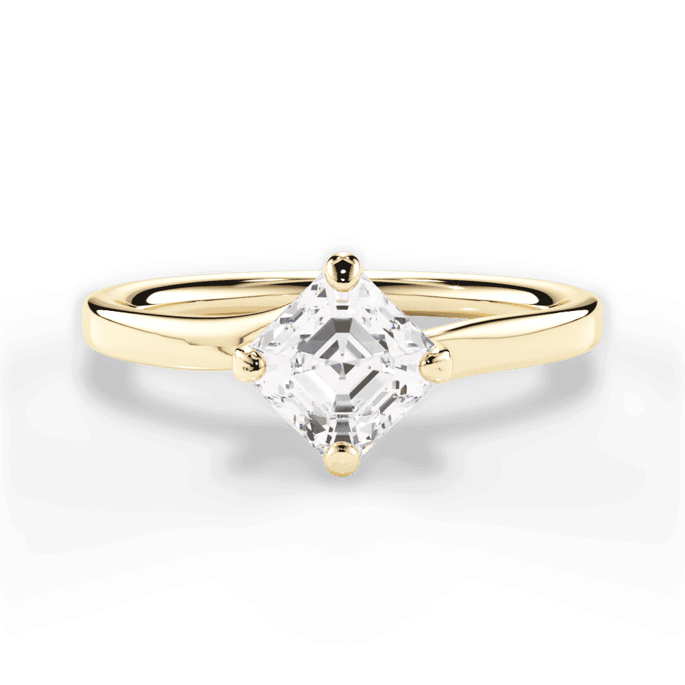 14kt Yellow Gold/18kt Yellow Gold/asscher/top