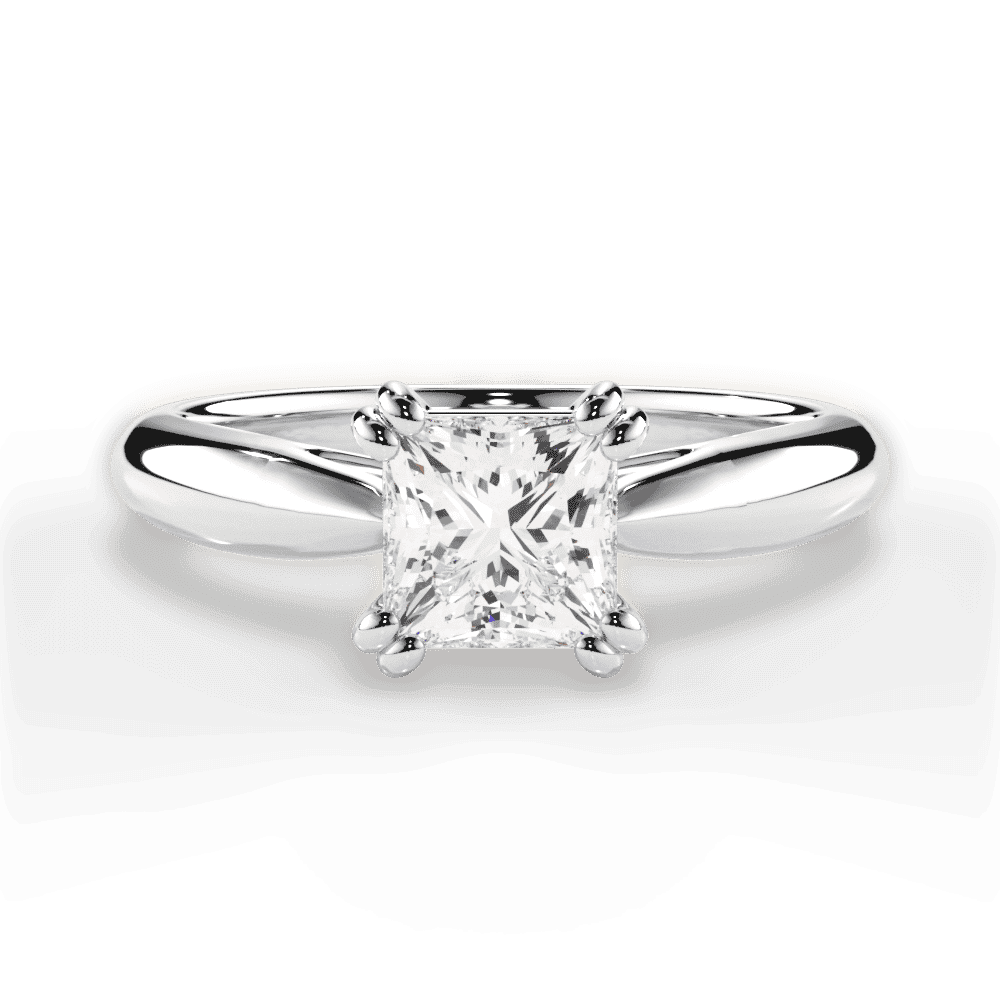 14kt White Gold/18kt White Gold/Platinum/princess/top