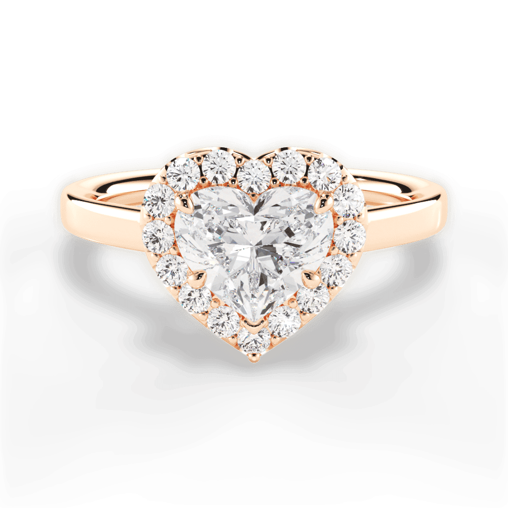 14kt Rose Gold/18kt Rose Gold/heart/top