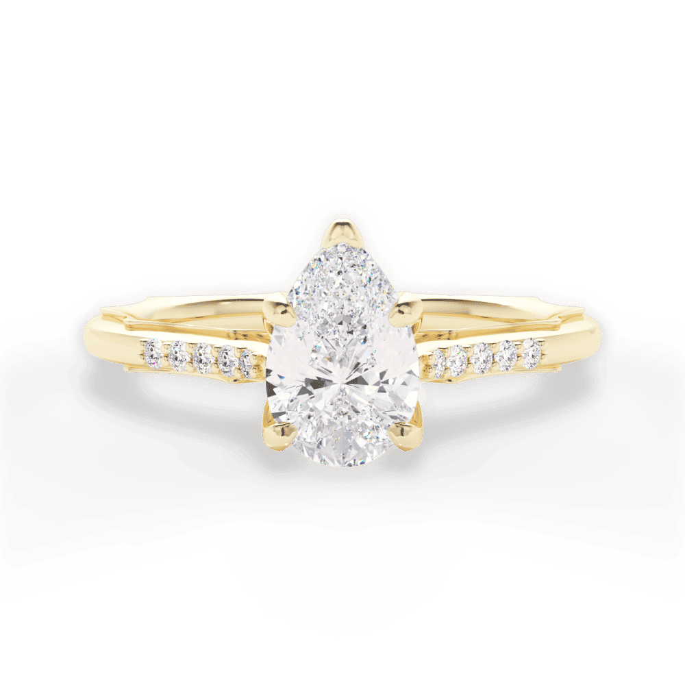 14kt Yellow Gold/18kt Yellow Gold/pear/top