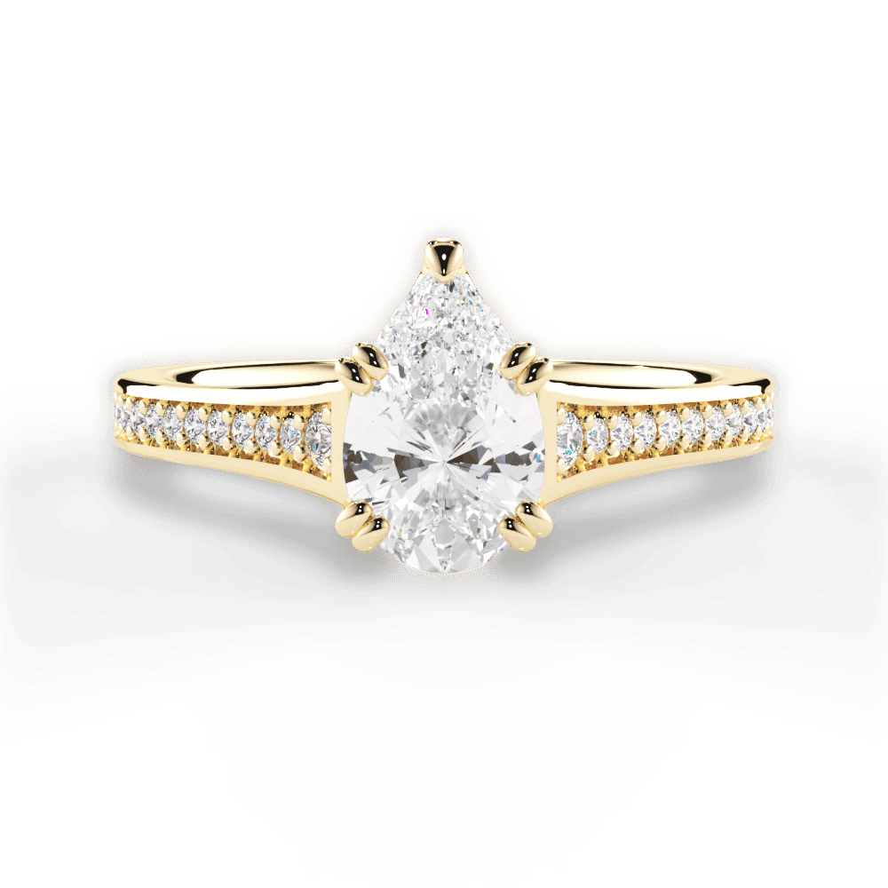 14kt Yellow Gold/18kt Yellow Gold/pear/top