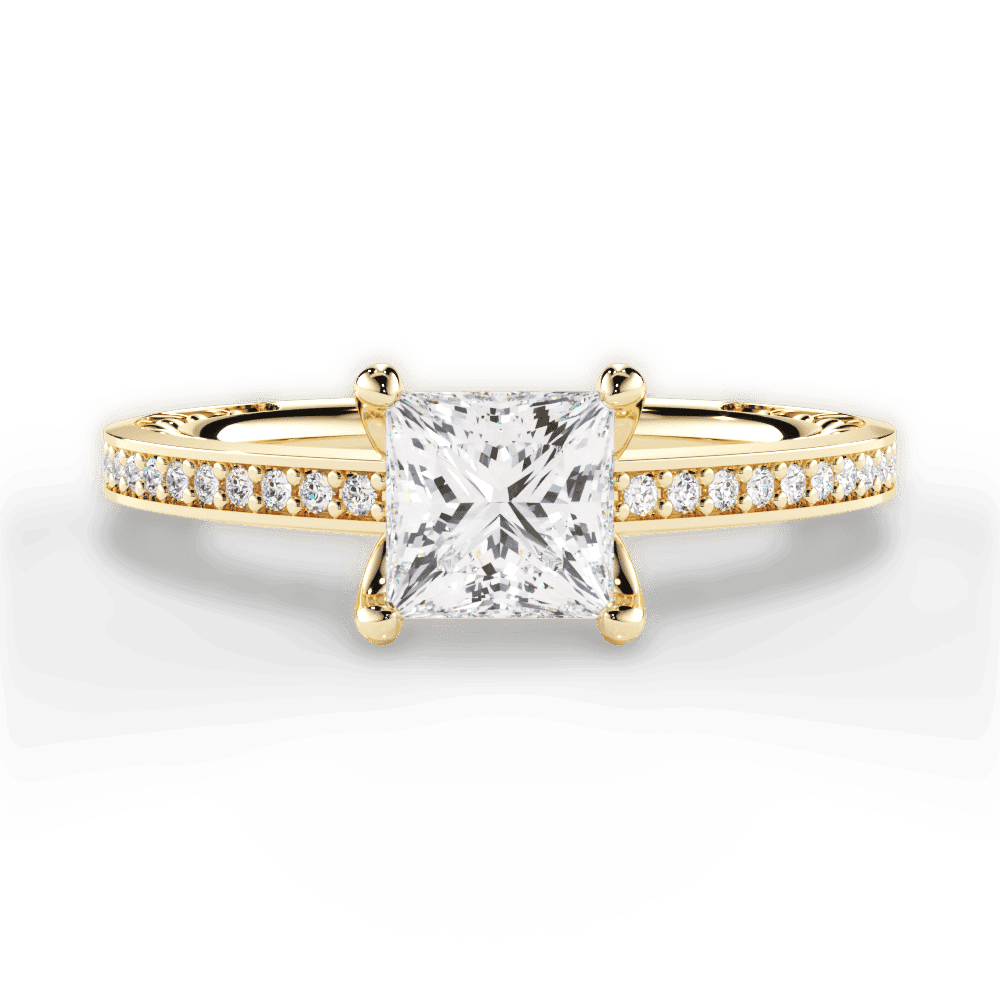 14kt Yellow Gold/18kt Yellow Gold/princess/top