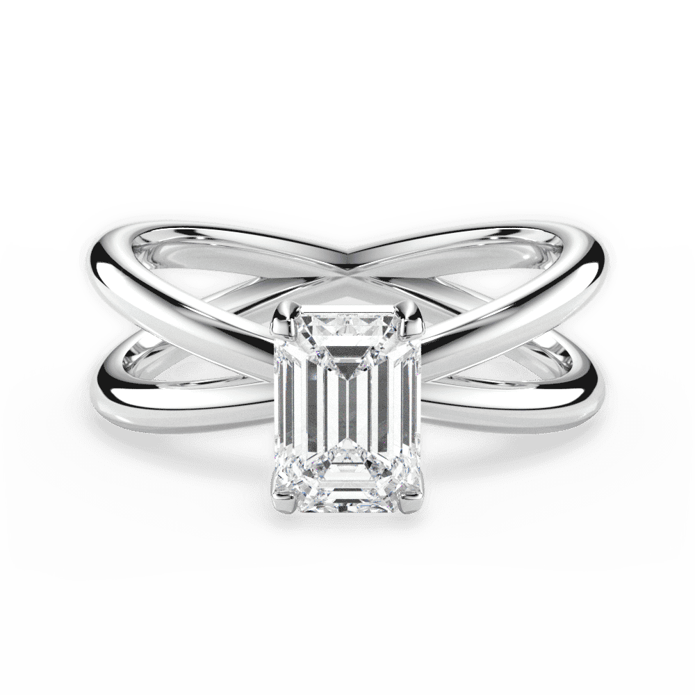 14kt White Gold/18kt White Gold/Platinum/emerald/top