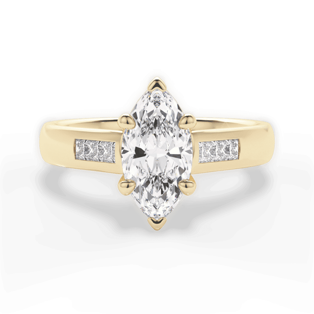 14kt Yellow Gold/18kt Yellow Gold/marquise/top